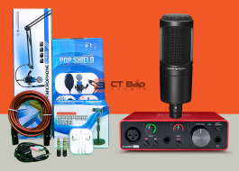 Combo Soundcard Focusrite SOLO GEN 3, Micro AT2020 | PC Live