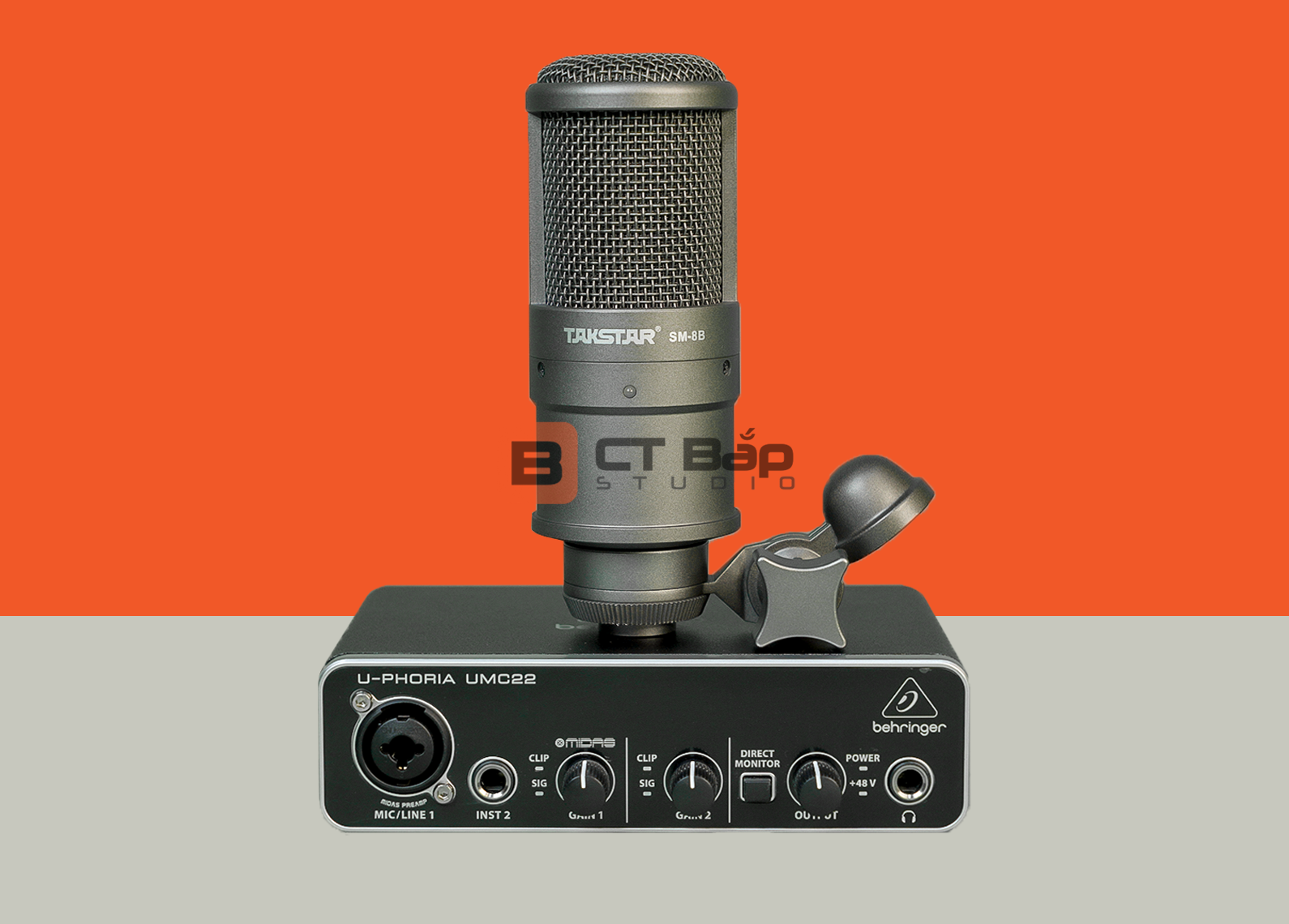 Combo Micro SM-8B, Soundcard Đức UMC22, Pro Tools Thu Âm
